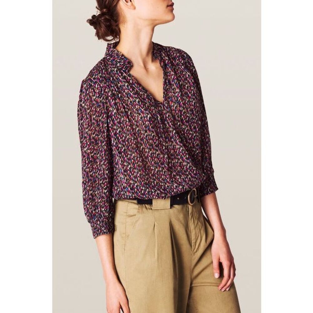 Ba&sh Dalas Ruffle-Collar Top - Picture 1 of 7